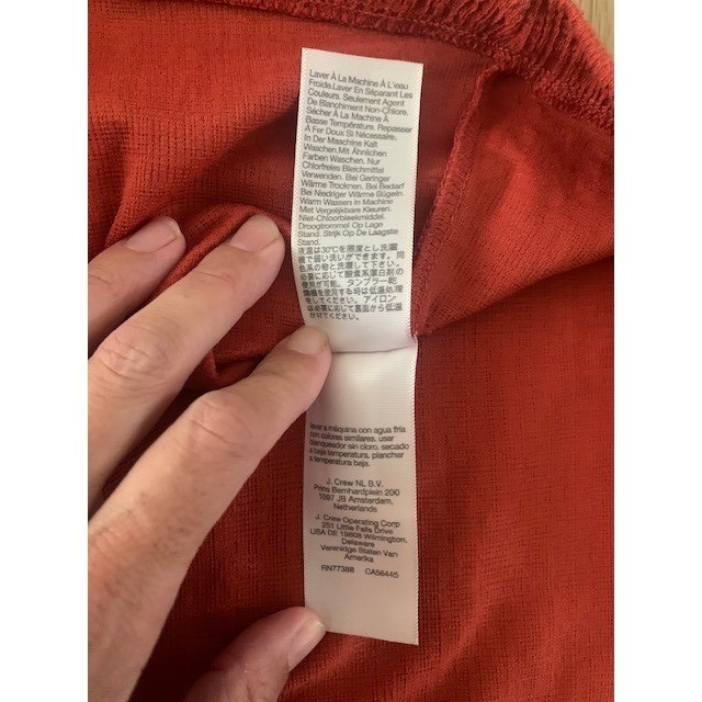 Madewell Womens Rust Orange Wrap Front Mini Dress Short Sleeve V-Neck Size M