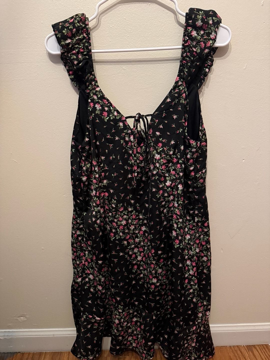 Francesca’s Asymmetrical Floral Mini Dress