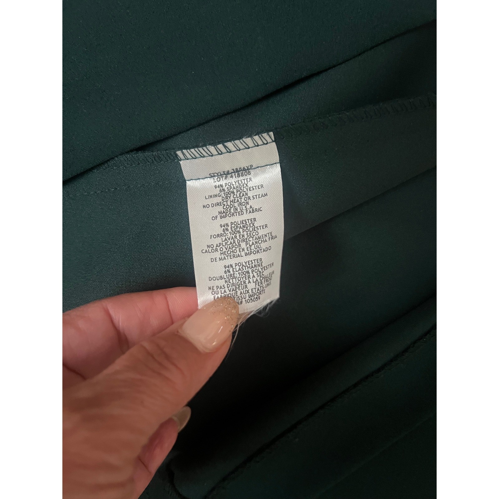 XSCAPE Pine Green Off the Shoulder Ruffle Evening Gown 8P 3856XP