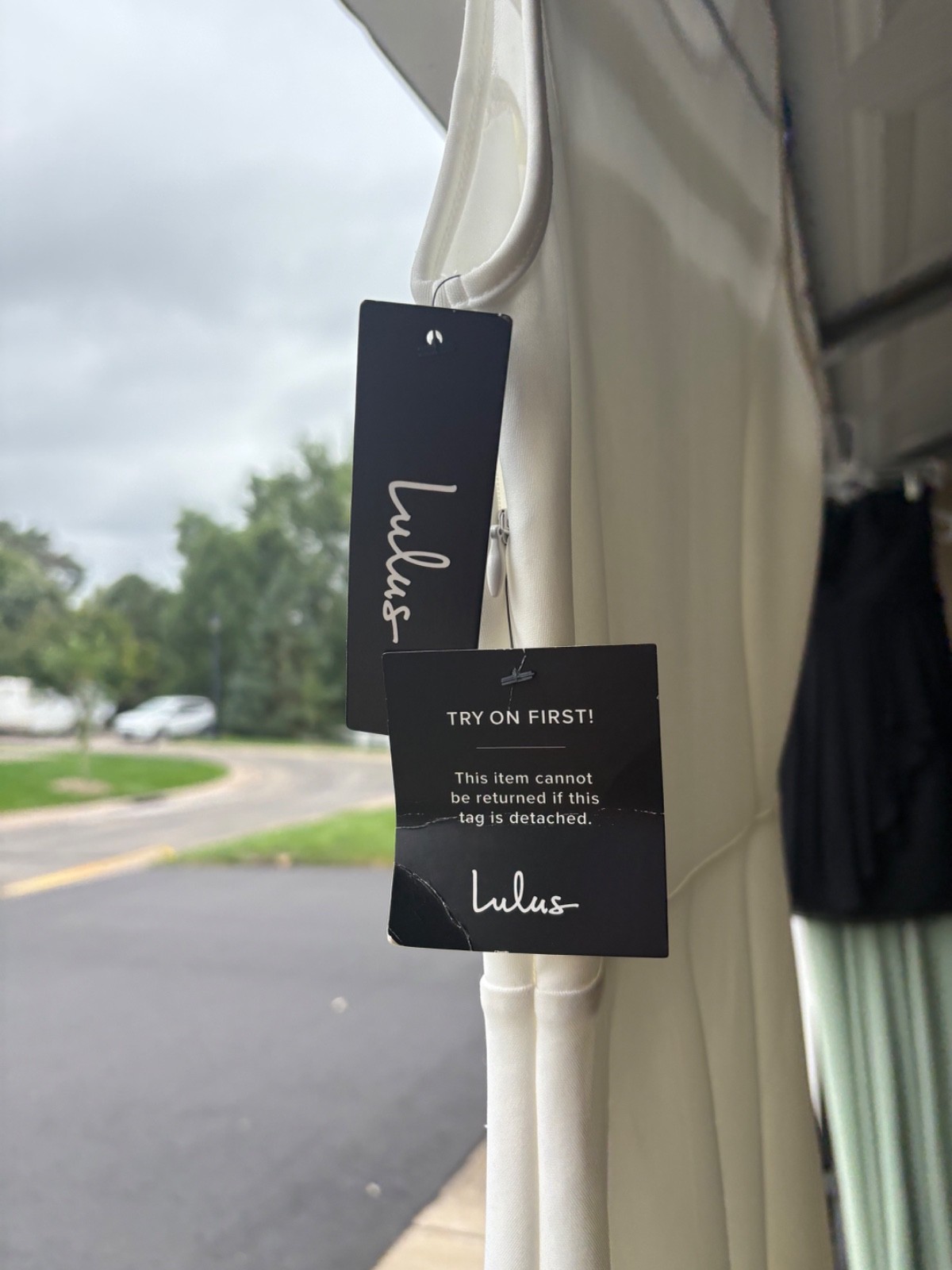 Lulus Final Stretch Ivory Dress- Small – Mid-thigh length- link in description