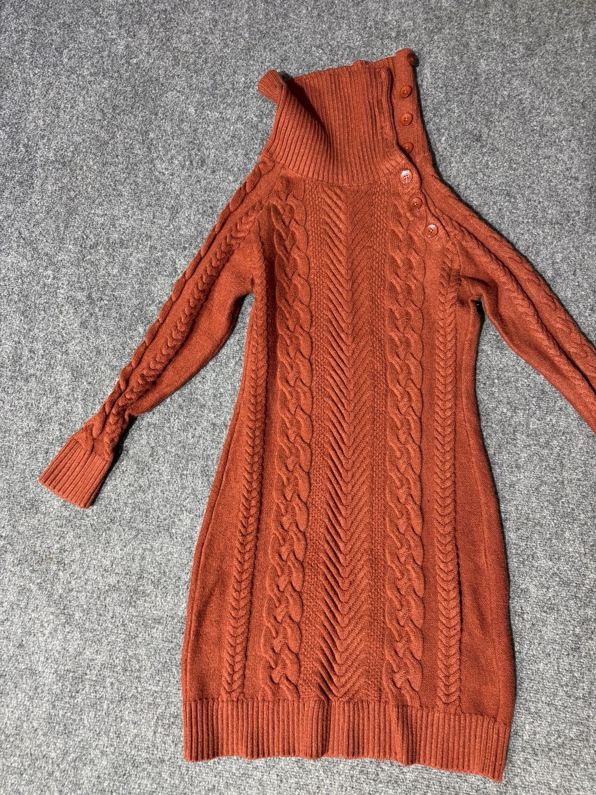 👗 BLENCOT Women’s Knit Sweater Dress – Brown (Size Large)