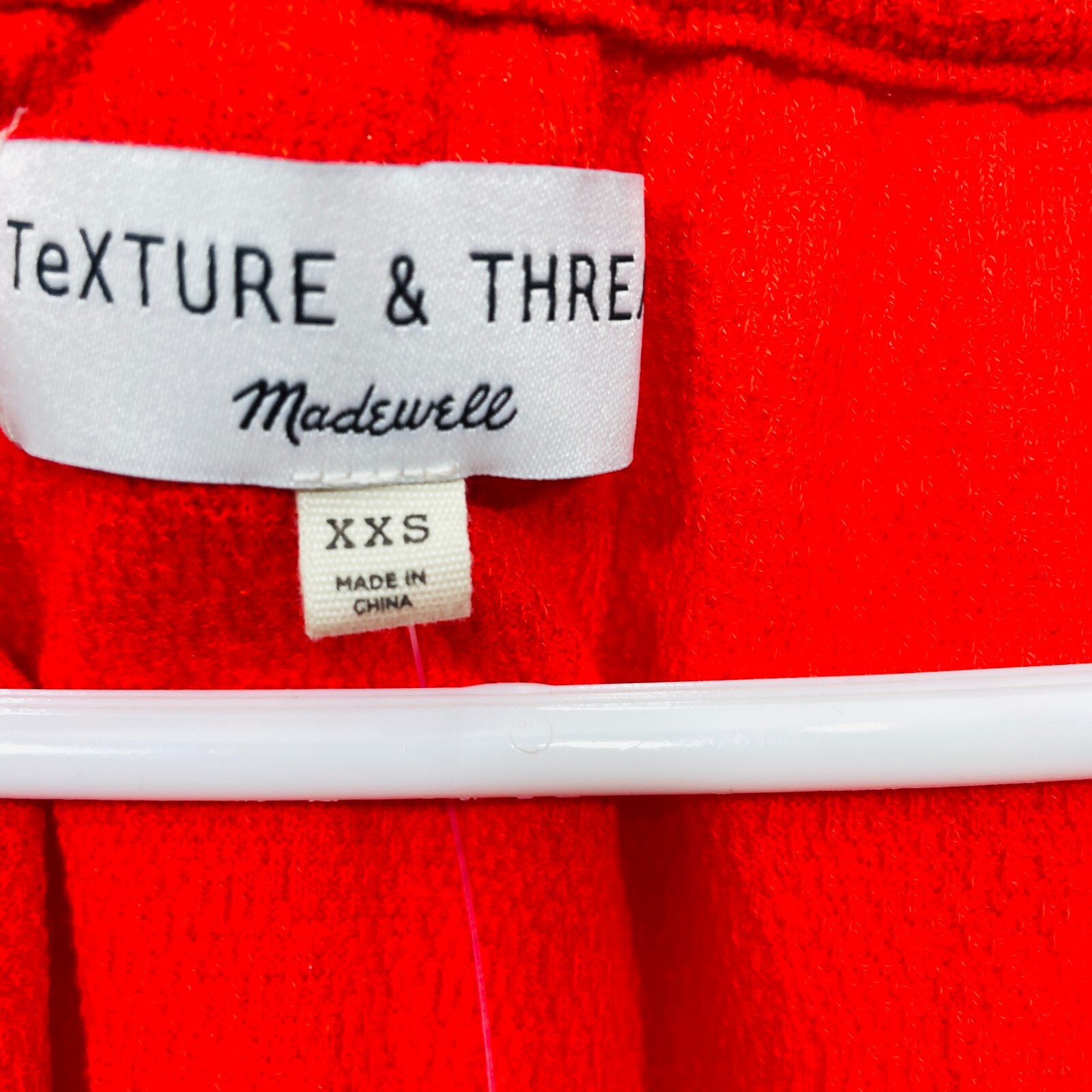 NWT Madewell Texture & Thread Size XXS Orange Tiered-Sleeve Knee Length Dress