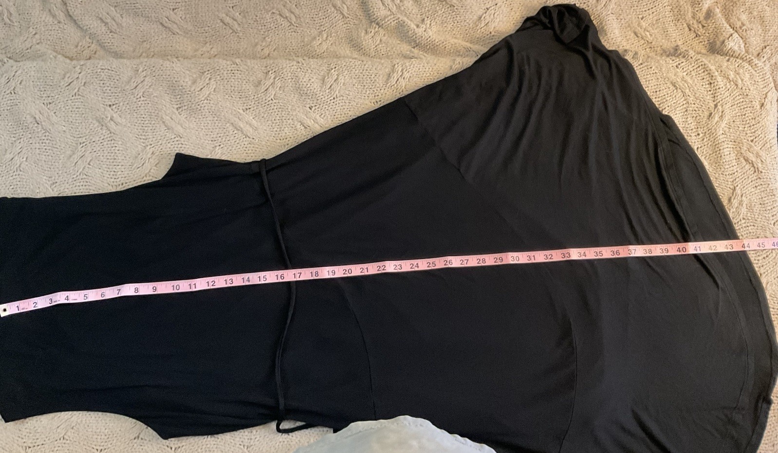 Simply Vera Vera Wang Black Solid V-Neck Asymmetrical Dress XXL