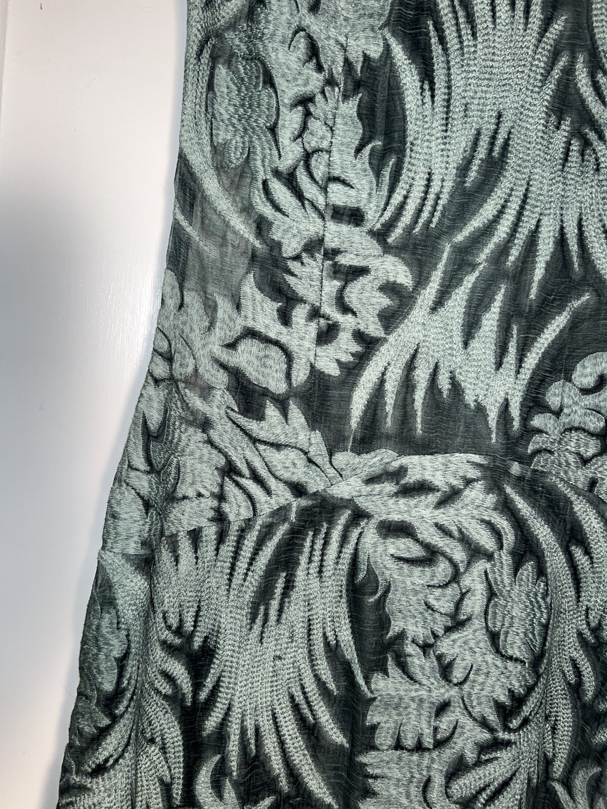 Sundance Cypress Legends Silk Lace Drop Waist Sleeveless Dress Green Sz 10. d540