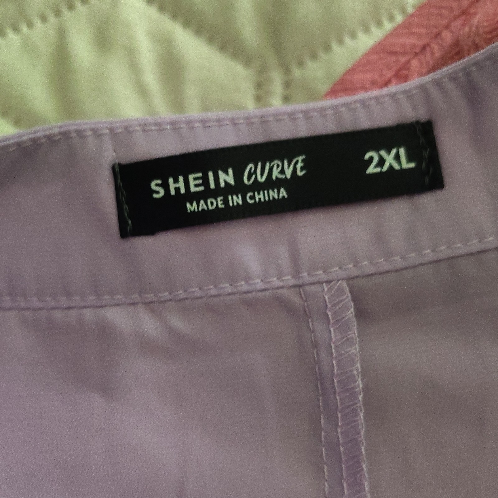 SHEIN CURVE 2XL Blue Solid V-Neck Button Front Blouse