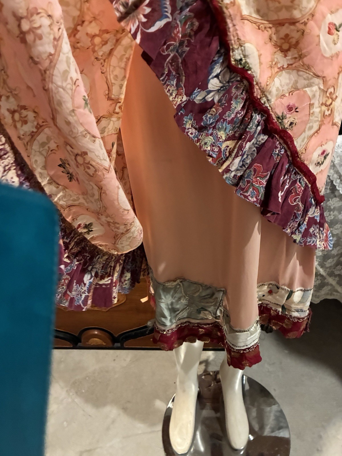 NWOT 100% Silk OOAK Patchwork Gown • SF Faire Artisan Masterpiece ✨