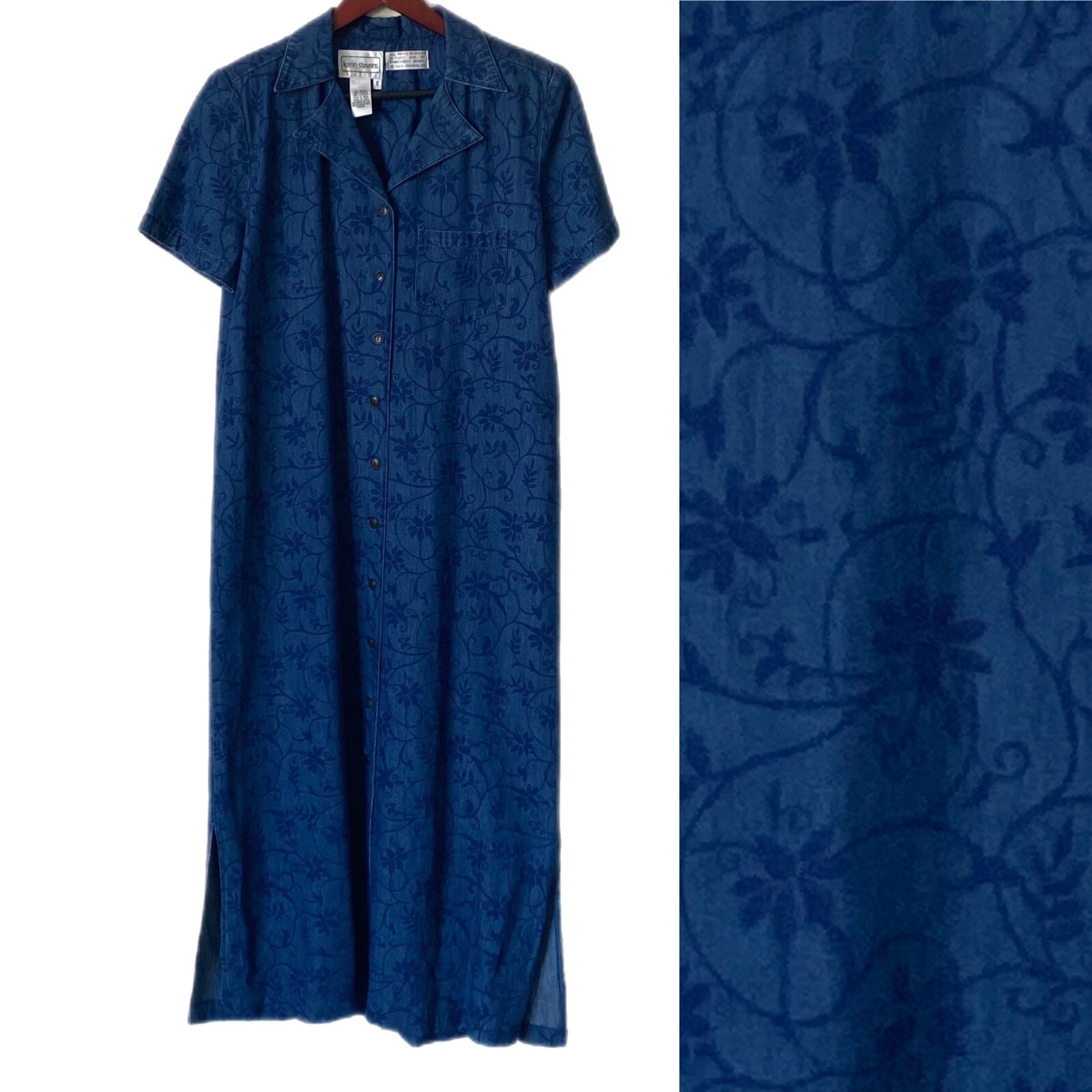 Vintage Shirtdress Dress Maxi Capsule Wardrobe Quiet Luxury Sz M