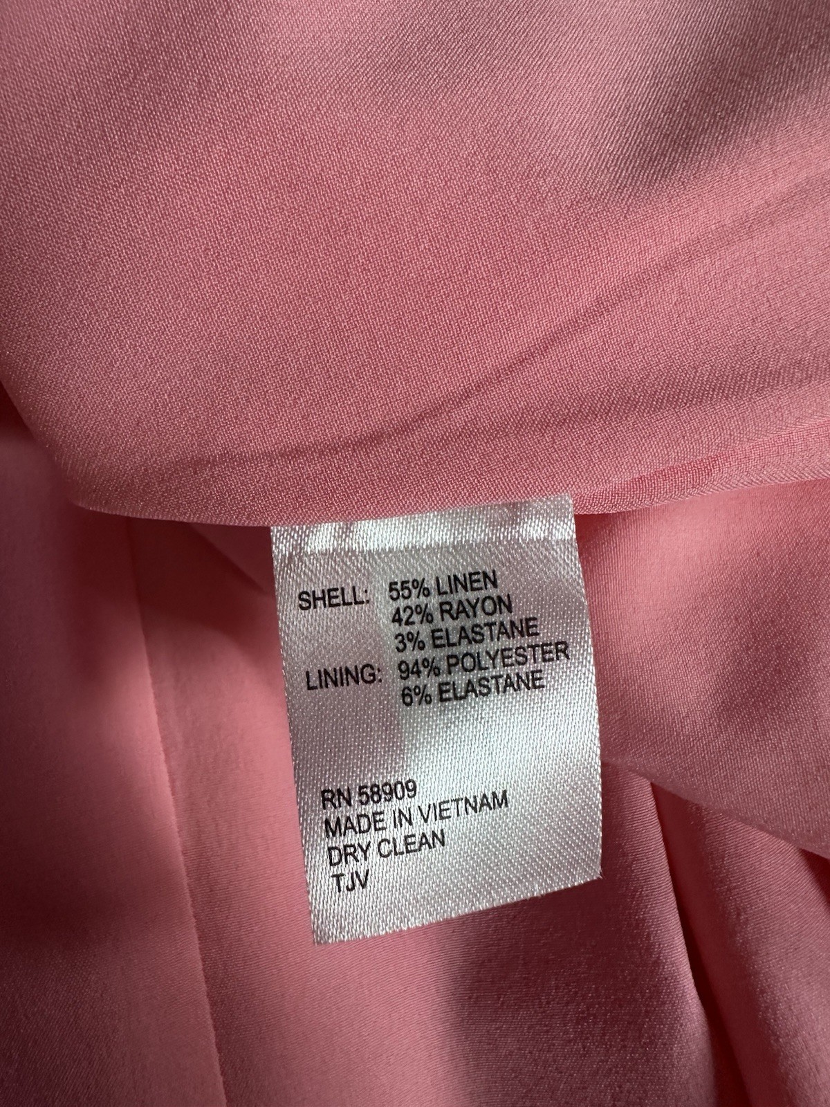 Antonio Melani Mini Dress Shift XL Sleeveless Linen Blend Pink Pockets $159