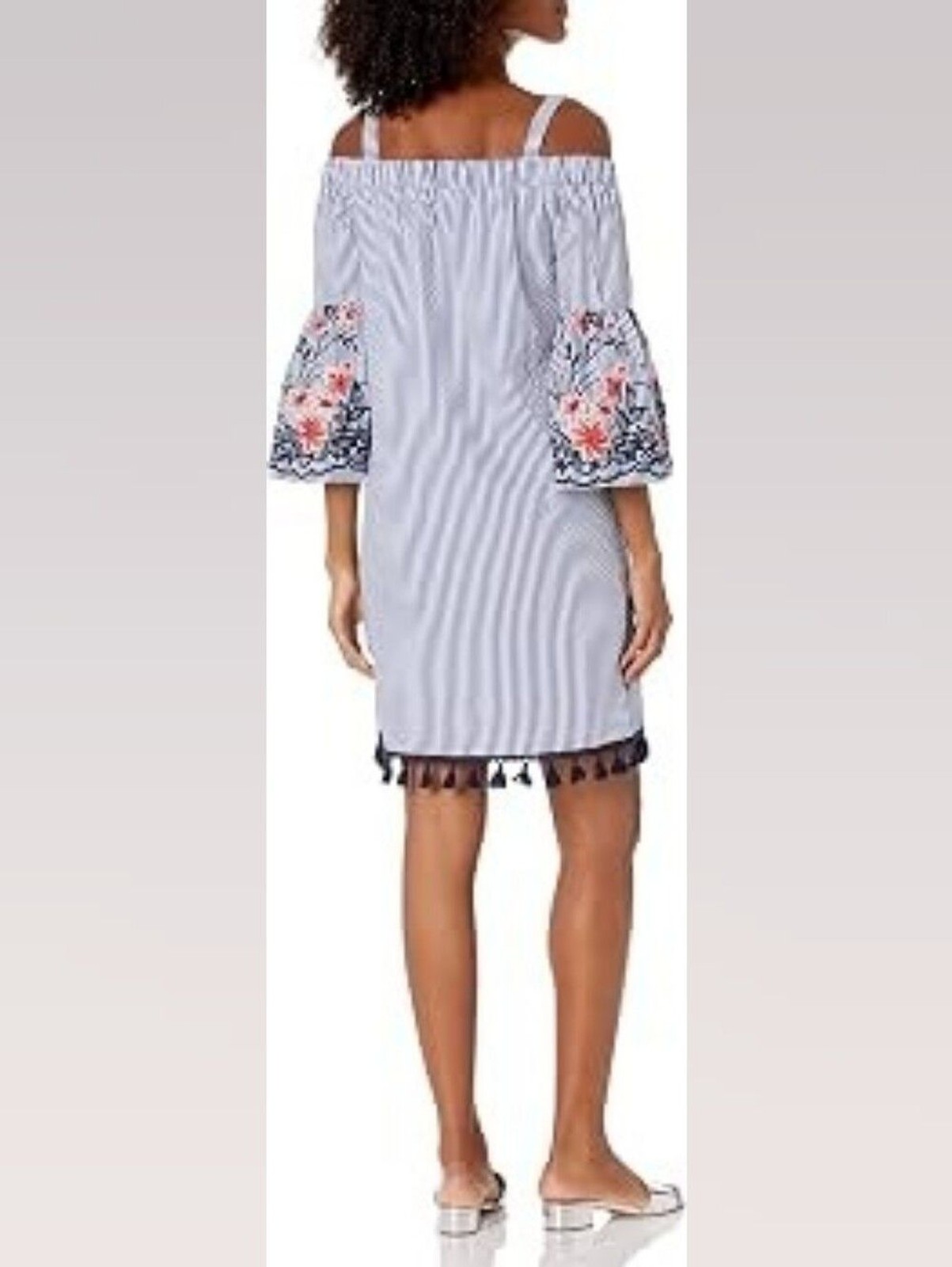 Jessica Howard Blue & White Striped Dress