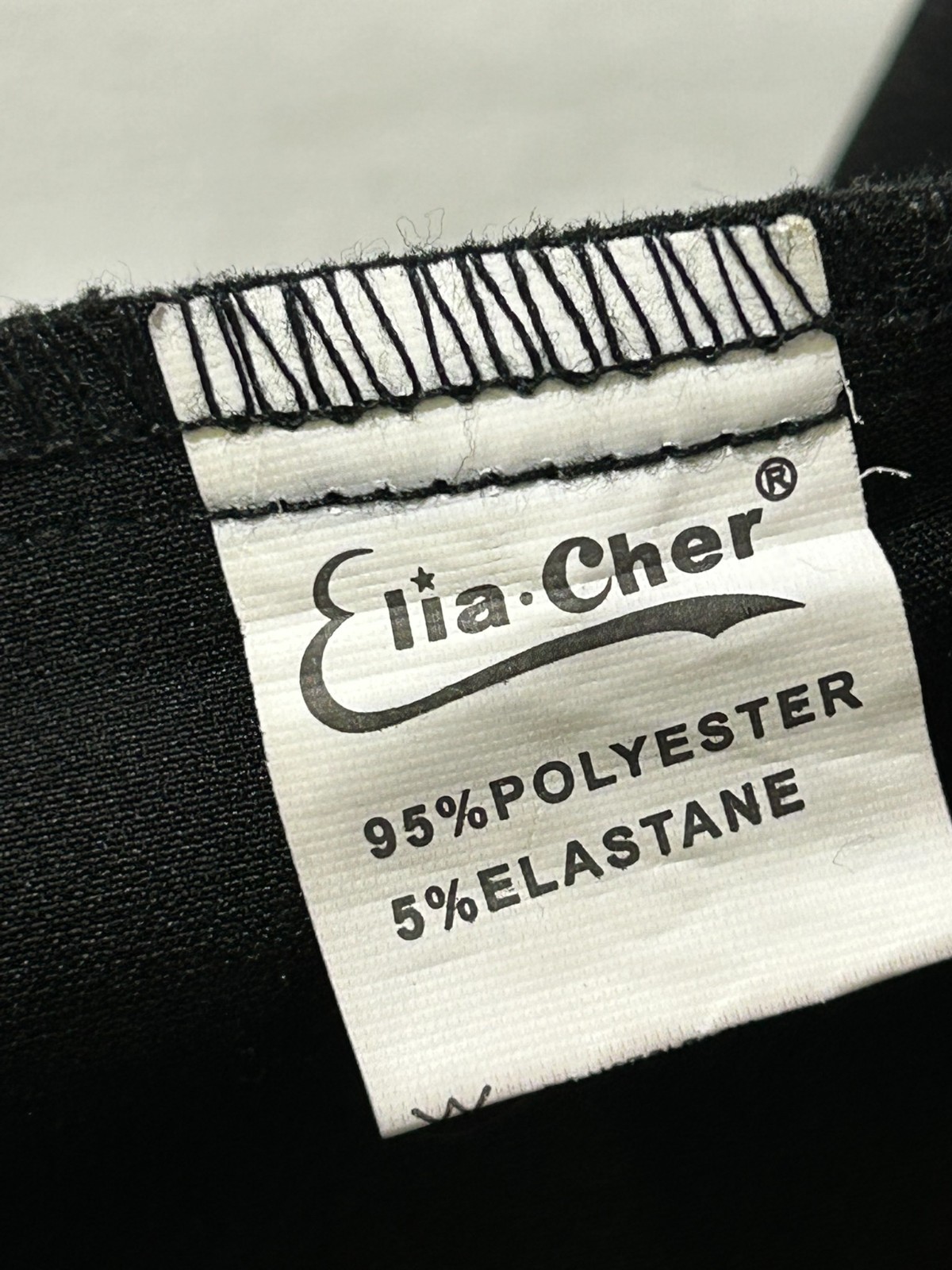 Elia Cher Black pleated, V Neck Spaghetti Strap, pockets, Dress Women S