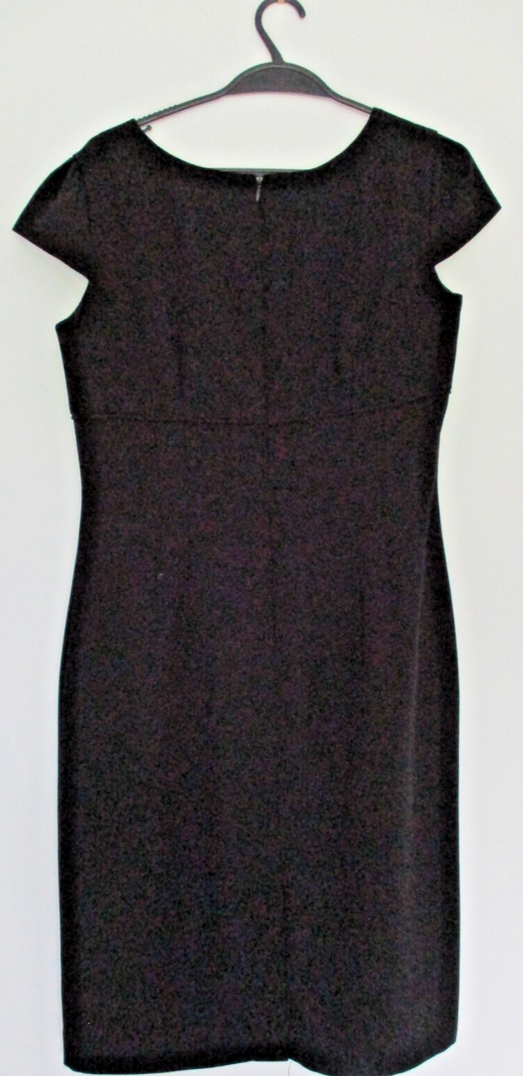 HOBBS ‘Jane’ Black Dress LBD Size 12 Length 38 Inches ‘Dry Cleaned’