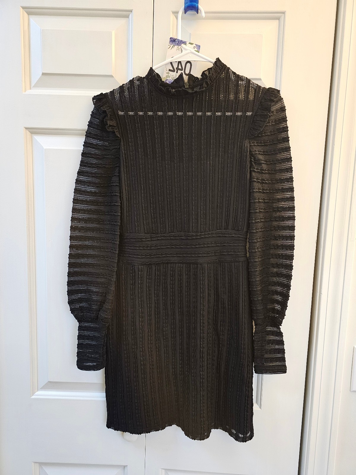 Bailey 44 Alessendra Ruffled Mock Neck Long Sleeve Dress Size S