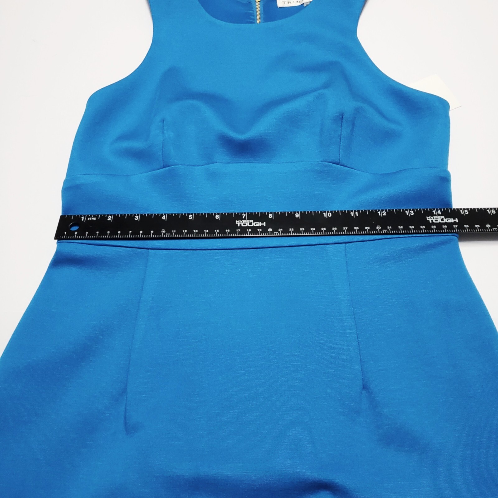 Trina Turk Robyn Blue Cocktail Sheath Dress Racerback Sleeveless Sz 8 NWT $278