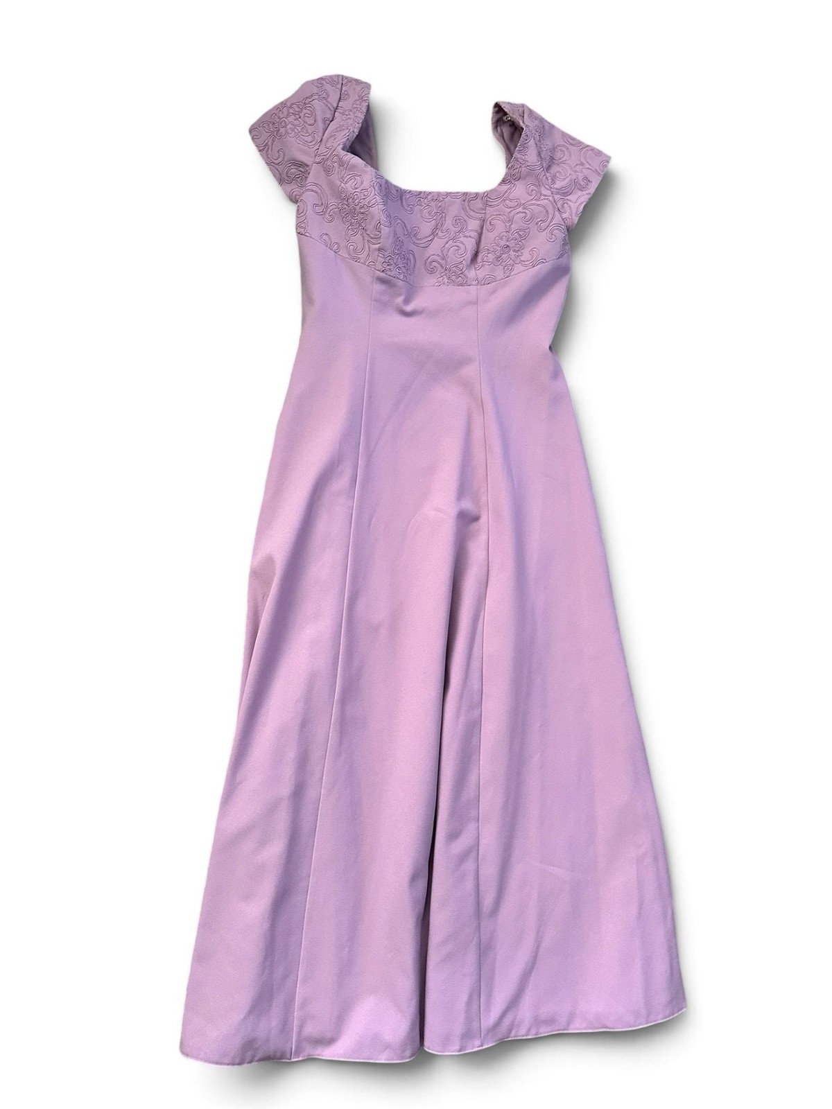 B2 Women’s Lilac Cap Sleeve Maxi Dress with Embroidered Bodice and Button Detail