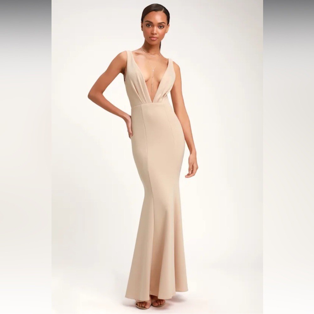 NWT- Adelina Blush Sleeveless Mermaid Dress