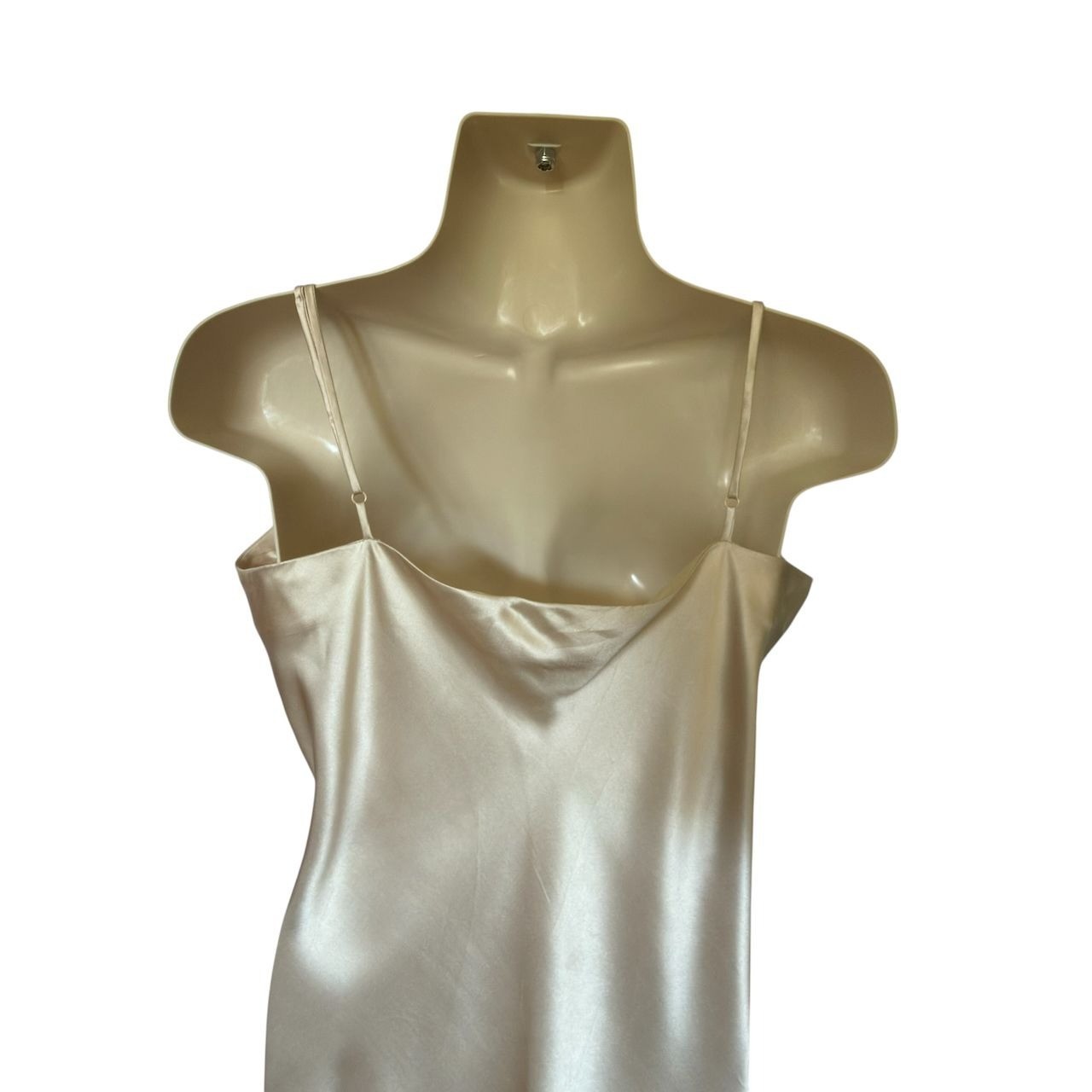 Vintage Banana Republic Womens Small Champagne Silk Maxi Slip Dress 1990’s