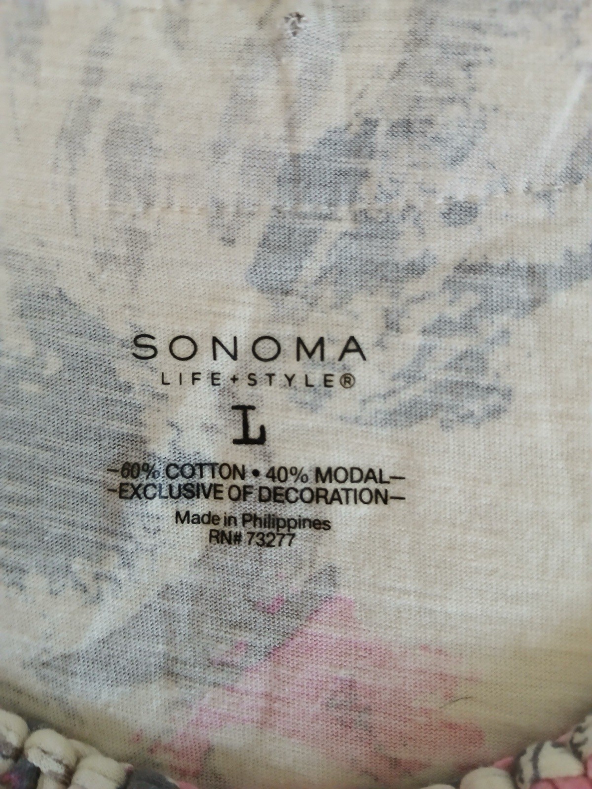 Sonoma Life + Style L Boho Floral Maxi Dress Pink Gray Sleeveless Summer Chic