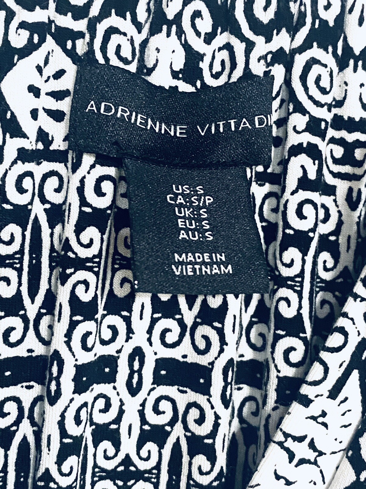 Adrienne Vittadini Size S Dress Black White Maxi Women EUC