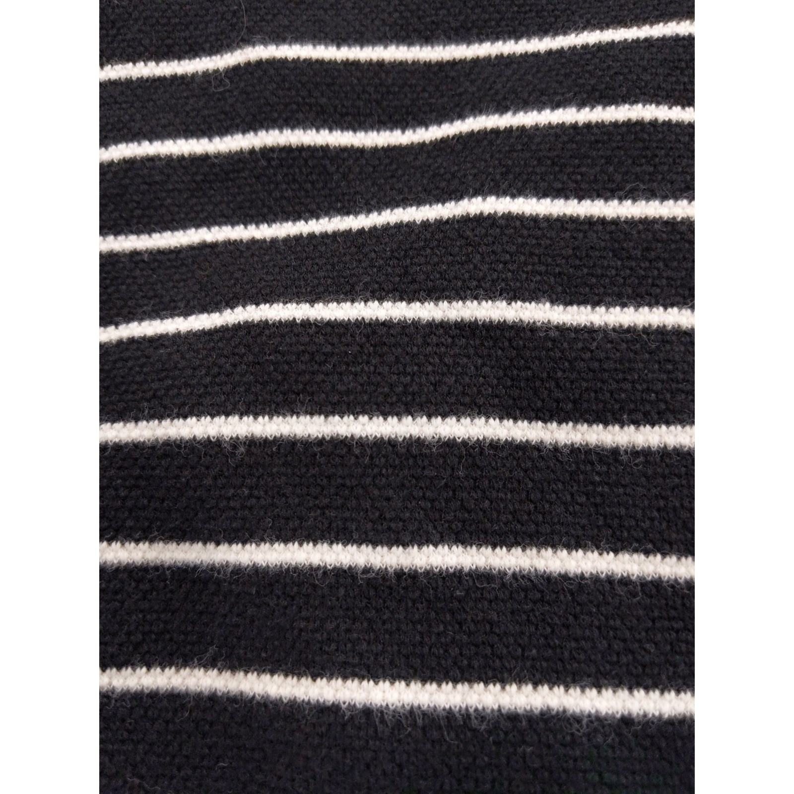 Boden Black White Stripe 3/4 Sleeve Fit Flare Dress US 8R