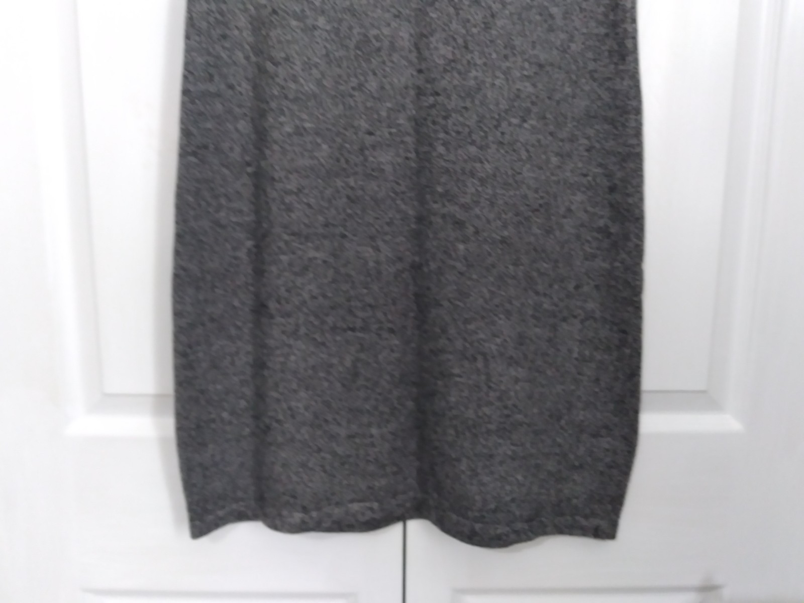 $109 NWT Ann Taylor Dress Gray Cotton Blend Sweater Knit Cowl Neck S/S Size M