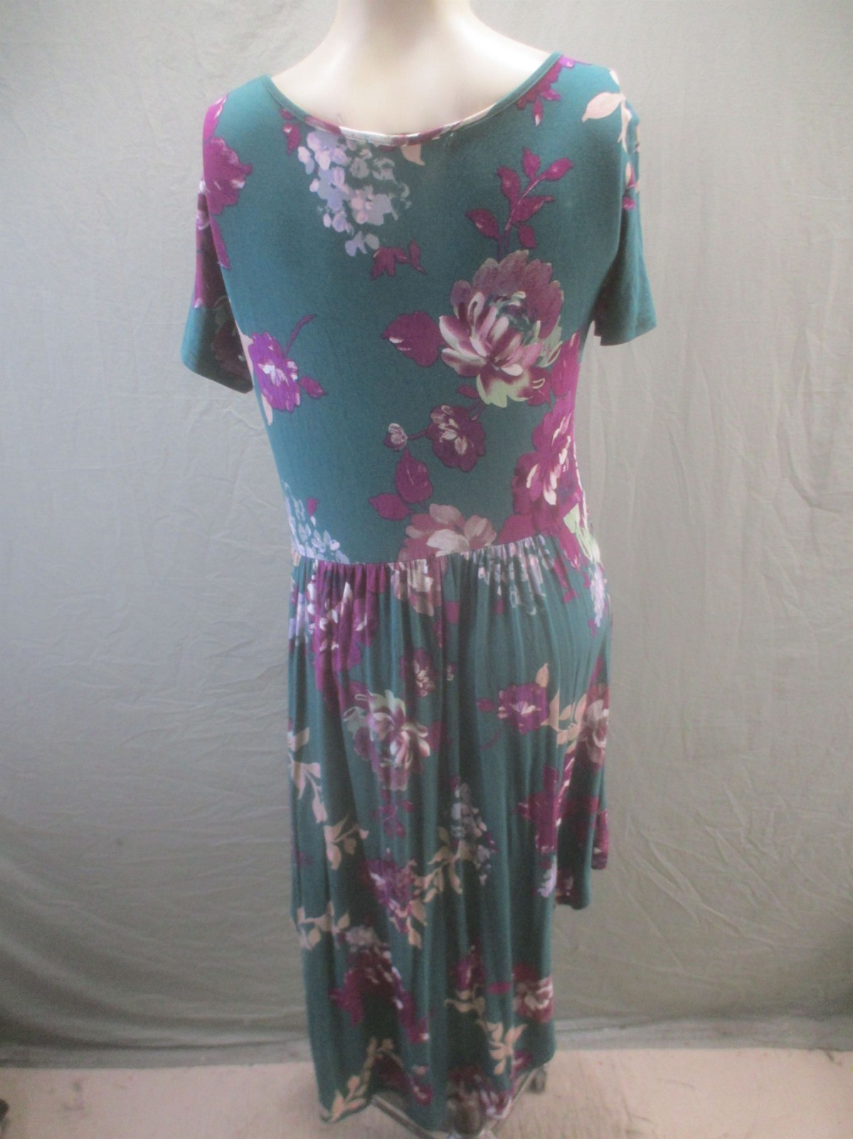 Unbranded Size M Womens Multicolor Floral Short Sleeve Beauty A Line Dress 744