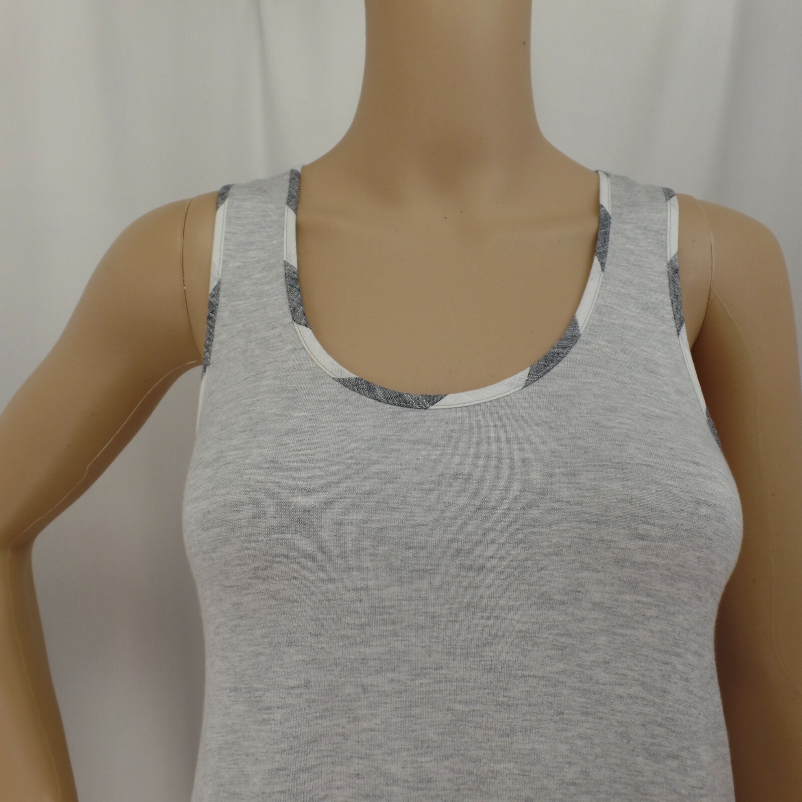 LOFT GRAY SWING TRAPEZE HI-LOW HEMLINE DRESS SIZE: L NWT