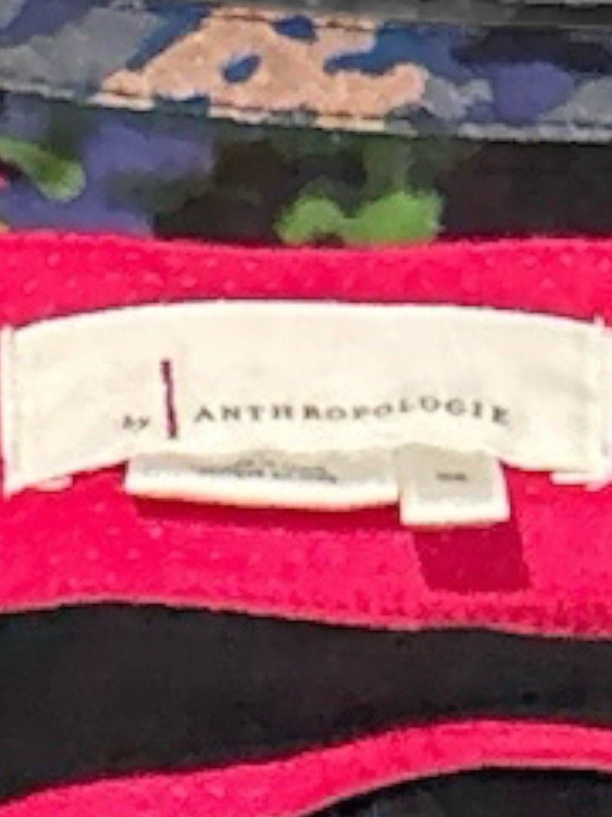 Anthropologie Needle Point Dress With Floral Print And Belt