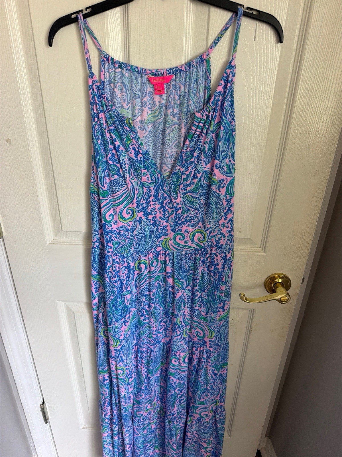 Lilly Pulitzer Maribella Halter Maxi Dress Lilac Rose We Mermaid It Sz XL