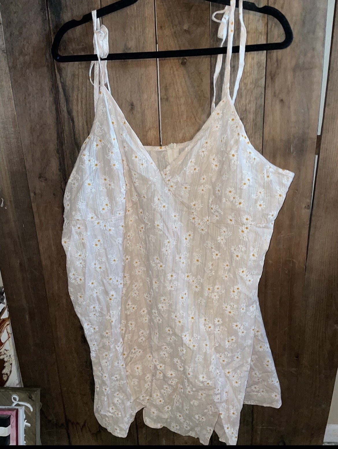 SHEIN Curve Plus White Daisy Floral Slip Dress 3x