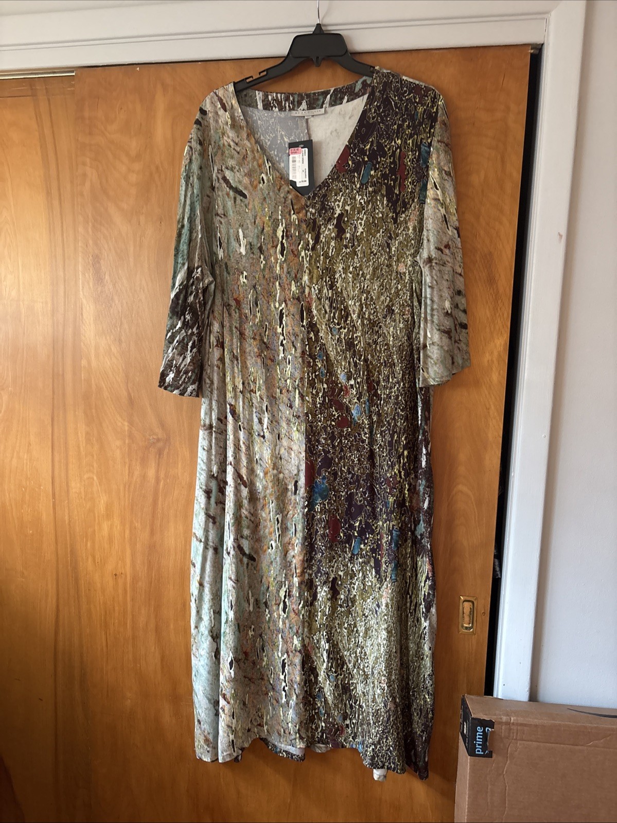 Bryn Walker Women’s Aqua Multi Plus Size 2X Maxi Dress