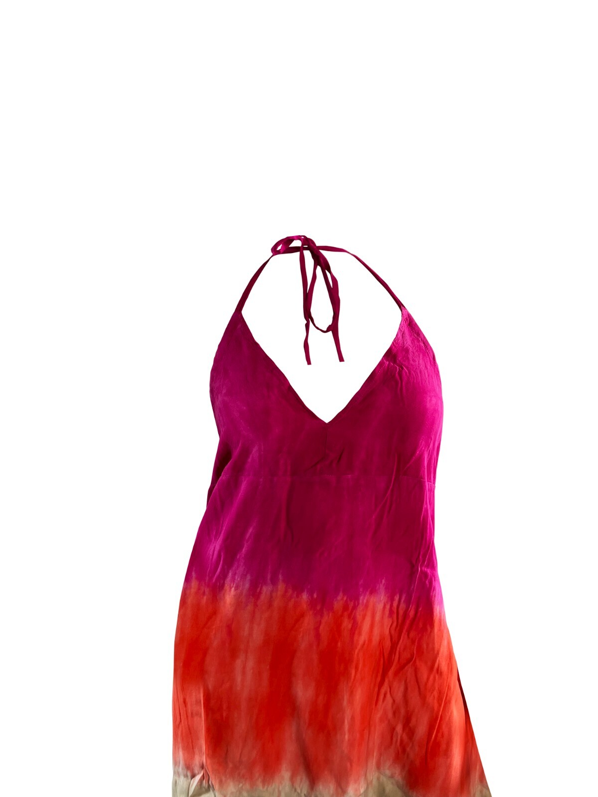 Halter neck Kaftan Caftan maxi tie dye Rayon dress See Measurements.