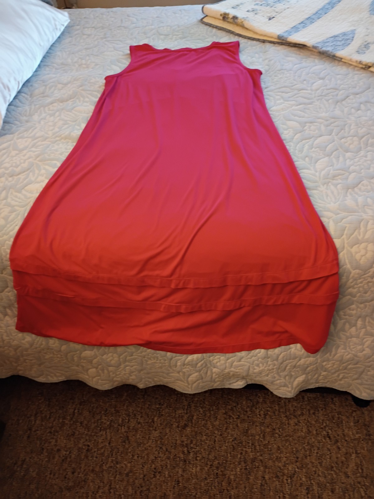 Women’s PXL Fushia Summer Long Dress ( Has A Small Stain On The Front)