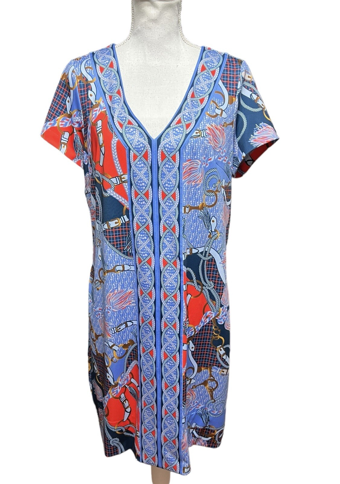 Gretchen Scott Jersey Split Neck Dress – Bordertown-Ditto Size Large