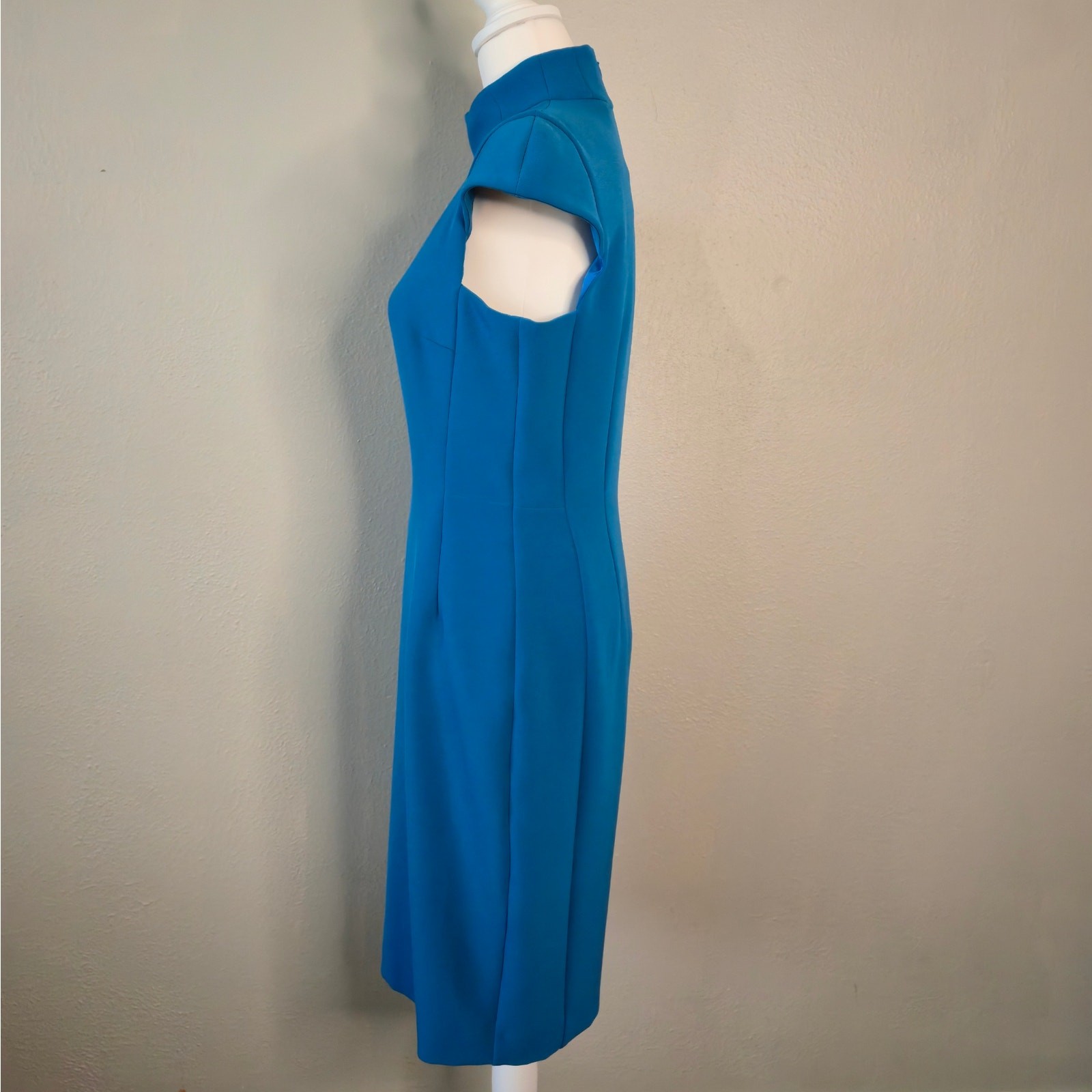 Fitted Flattering Versace Collection Crepe Sheath Dress Medusa Coin 44 Elegant