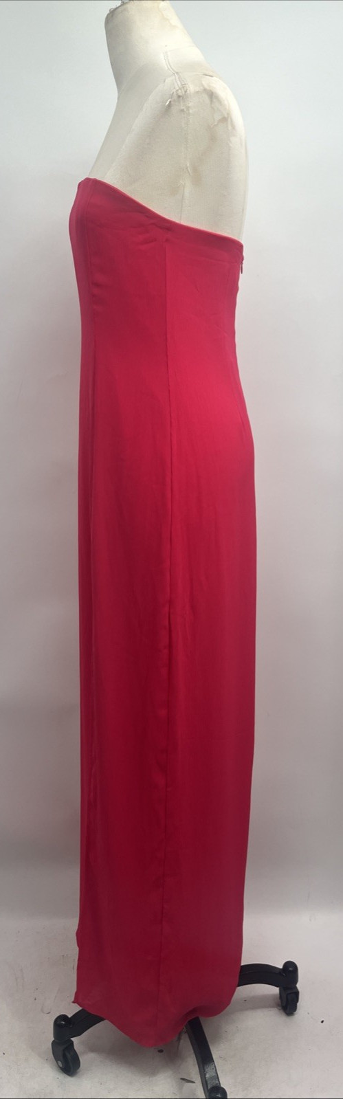 Superdown Women’s Front Slit Pink Asher Non-Slip Strapless Dress Size Medium