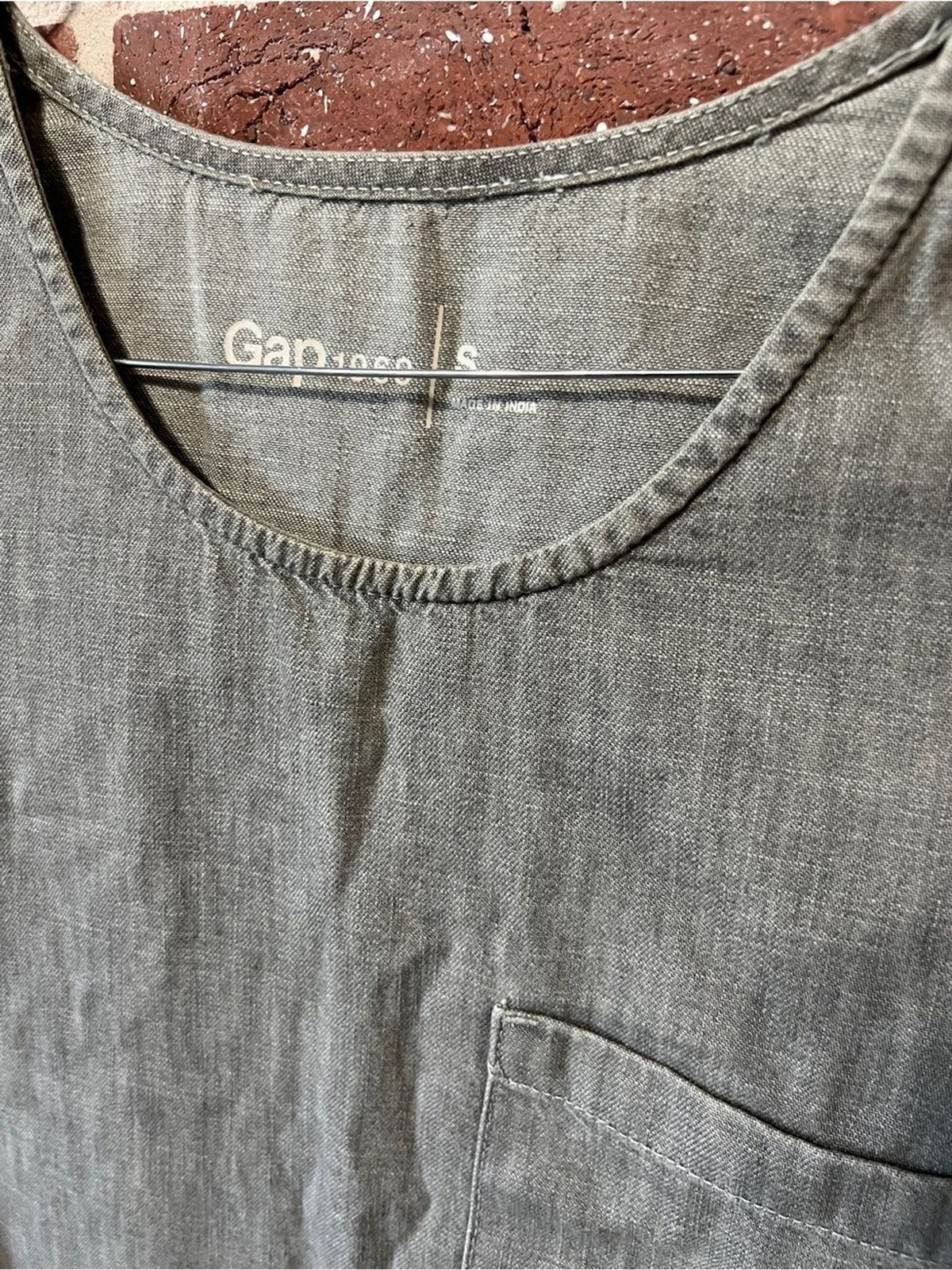 GAP Short Sleeve Denim Pocket Dress