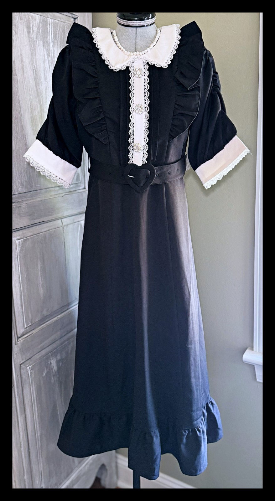 DearMyLove Sparkling Bijou Frill Afternoon Tea Dress Long Kawaii Jirai Kei Japan