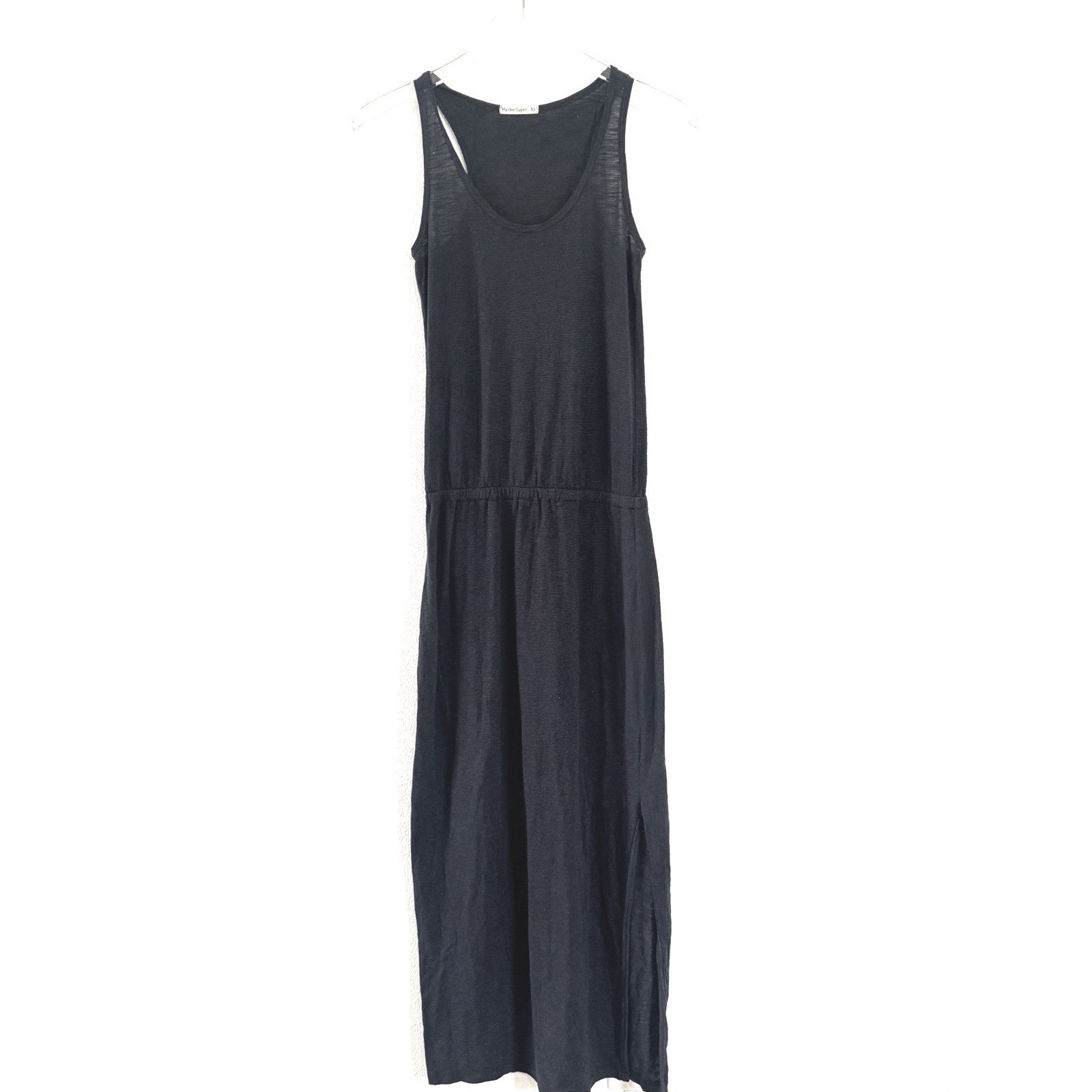 Marine Layers Dress | Navy Sleeveless Maxi Tank Dress Cinched Waist Casual Dress
