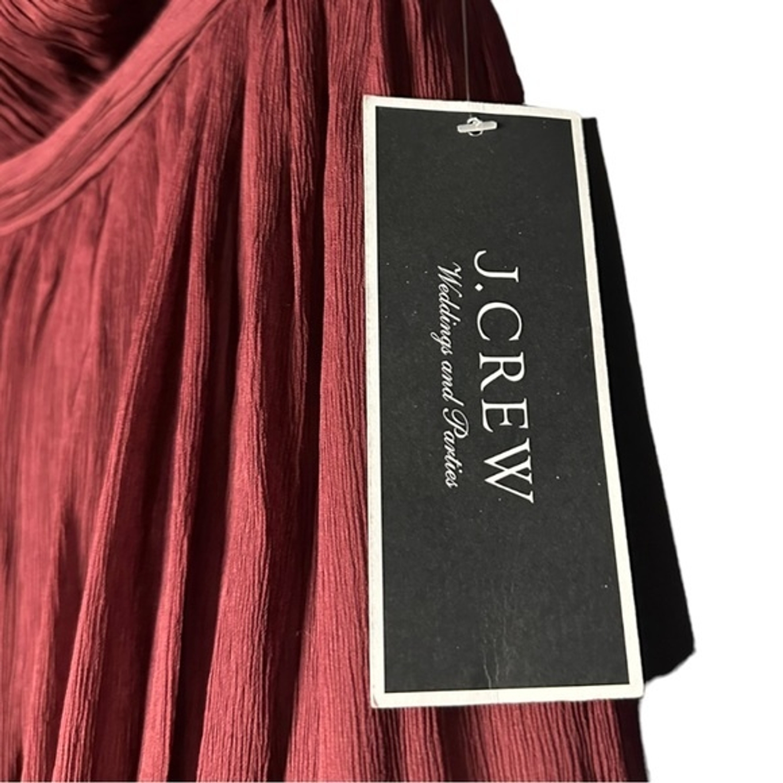 J.Crew Nadia Strapless Dress In Silk Chiffon Cocktail Party Burgundy Size 6
