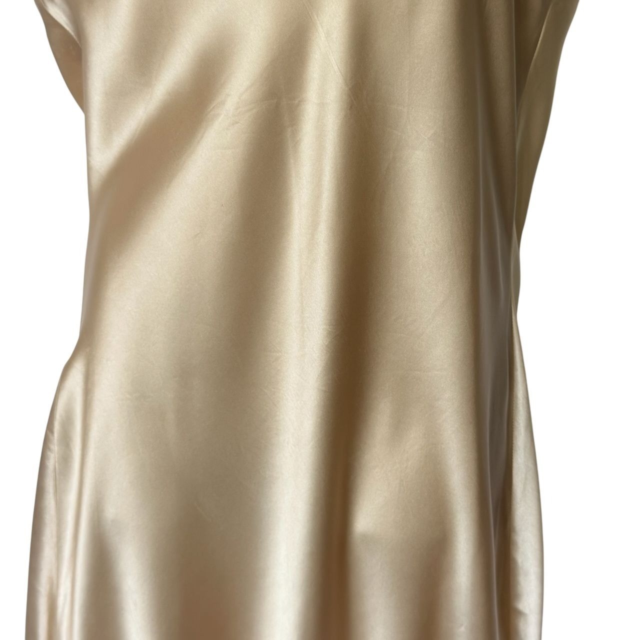 Vintage Banana Republic Womens Small Champagne Silk Maxi Slip Dress 1990’s