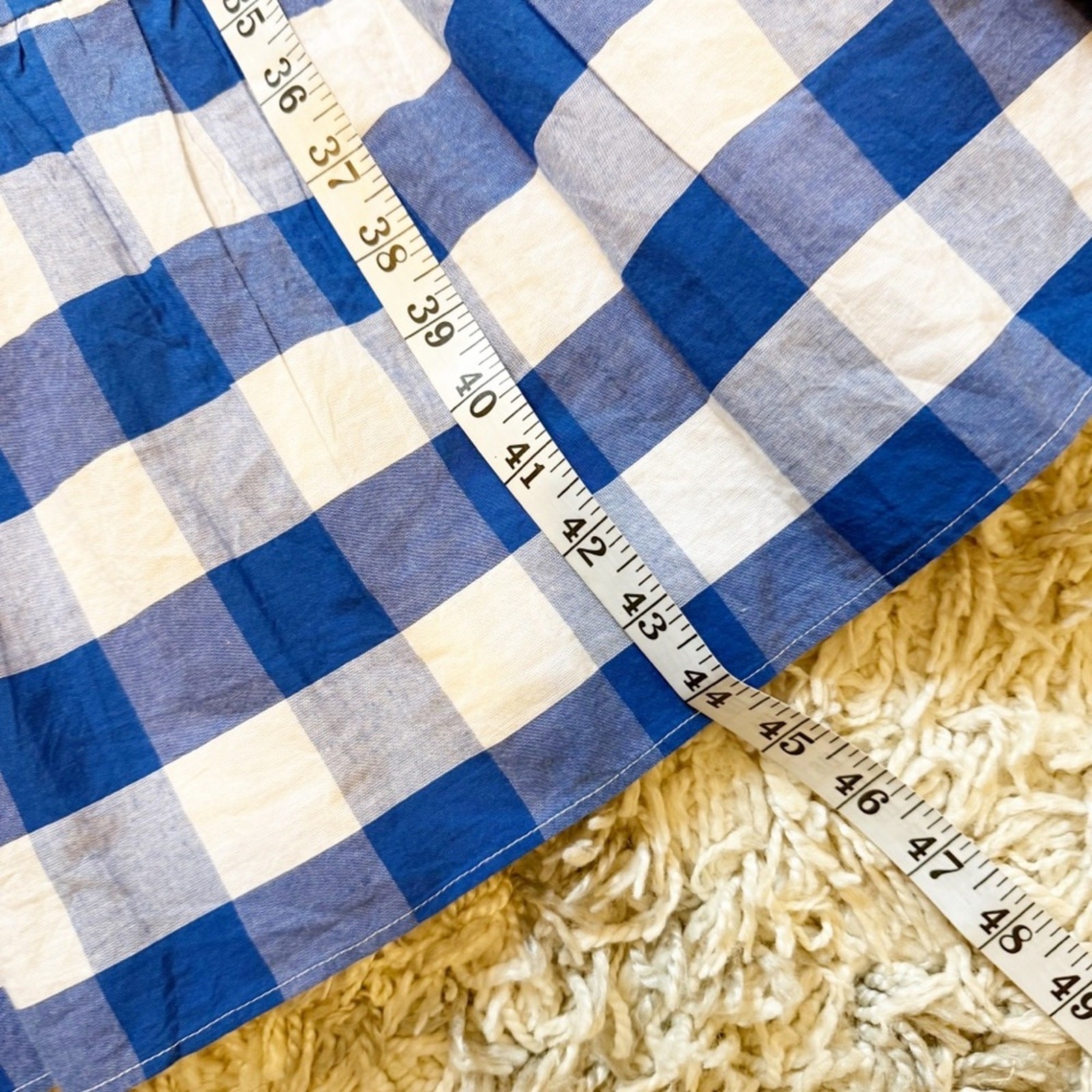 NWTs WHIT TWO ~ Anthropologie | Gingham Tiered Blue/White Midi Dress Size Small