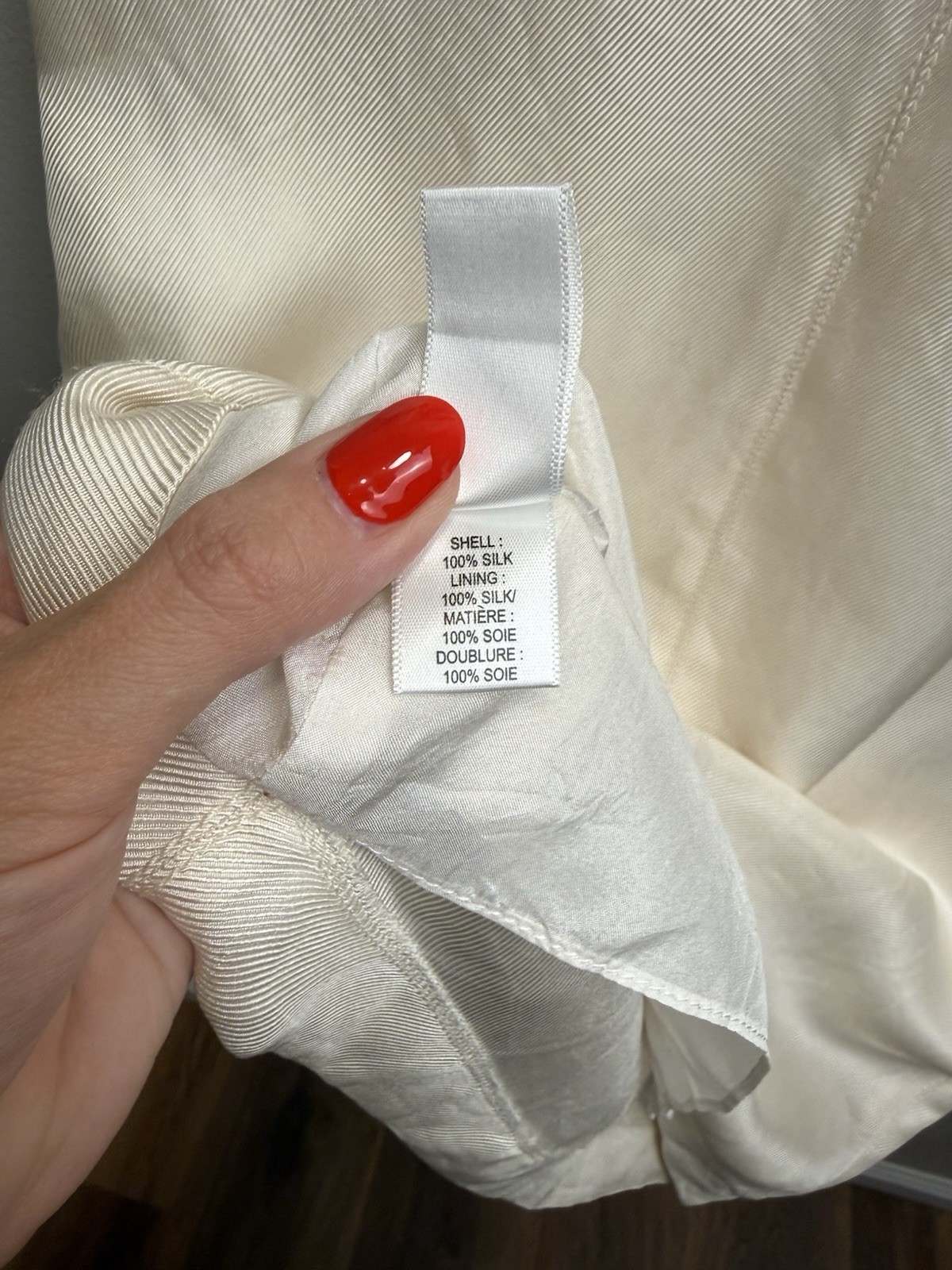 Lavender Label Vera Wang Ivory 100% Silk Sequin Round Neck Shift Dress Sz 8/42