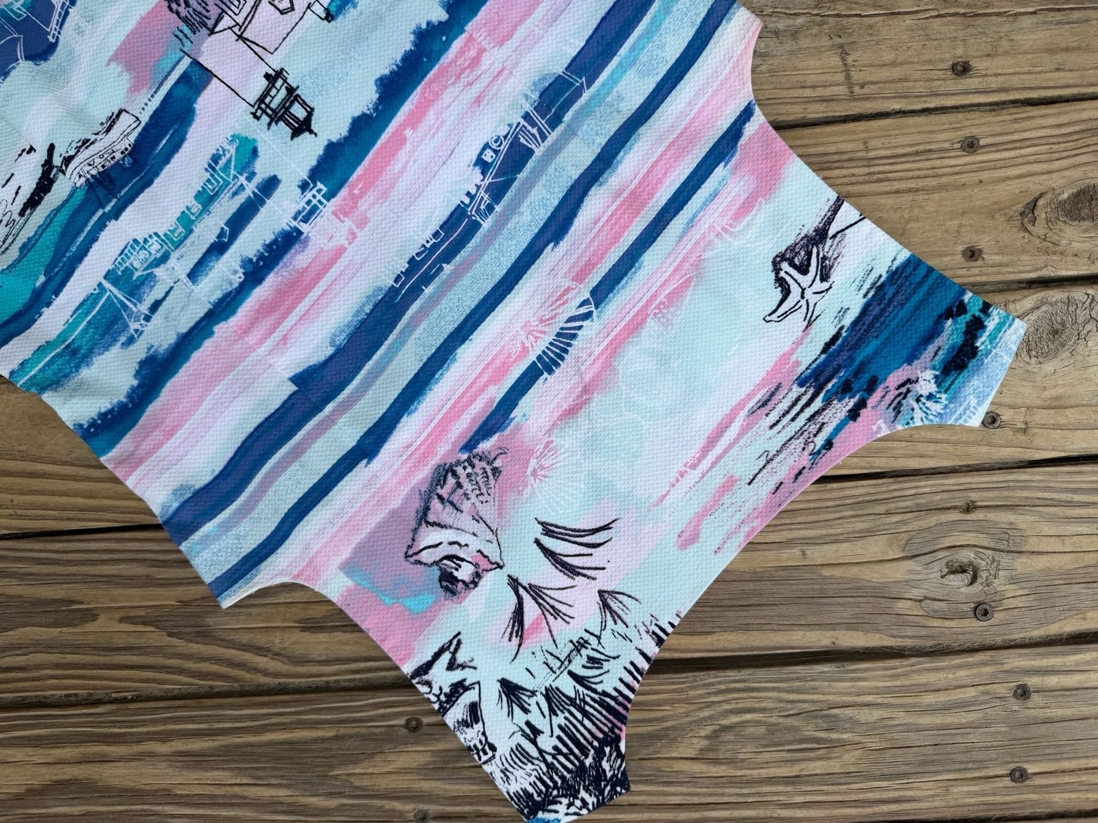 Talbots Nautical Print Sleeveless Sheath Dress Size 4