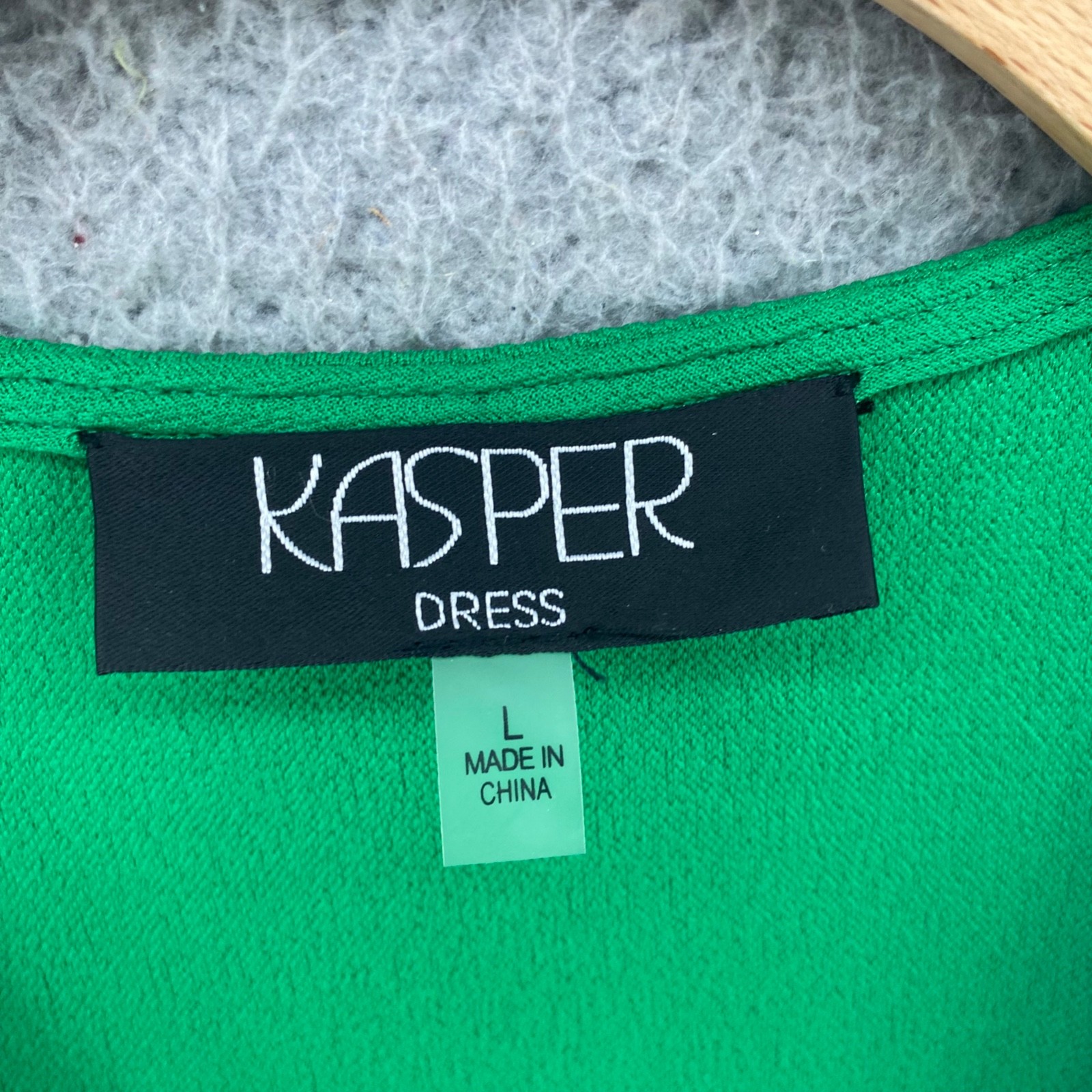 Kasper Dress Womens Large Green Pink Colorblock Sleeveless Sheath Faux Wrap NWT