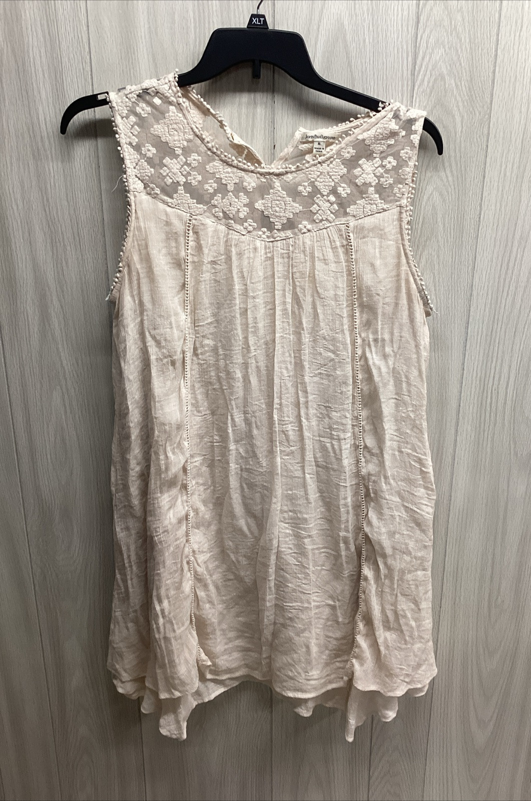 JOHNPAULRICHARD Women’s (Size XL) Sleeveless Lace Accent Lined Dress Lightweight