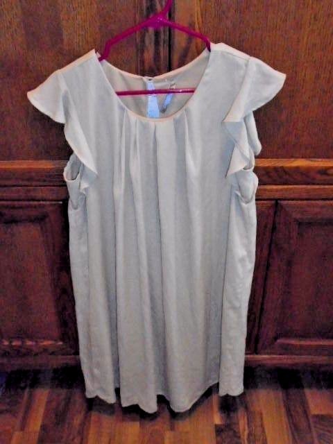Red Lolly Womens Tan Polyester Knee Length Dress Size Large Clothes