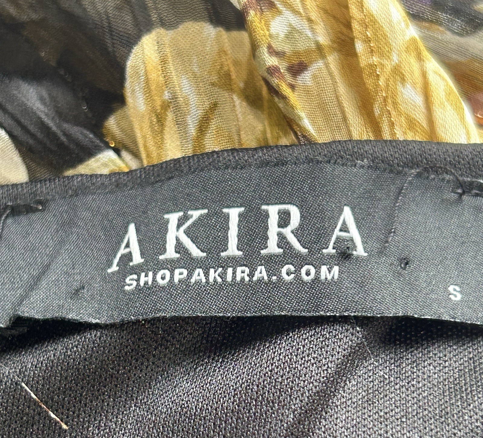 Akira Floral Bustier Mini Dress Romper Skort Black Gold Cottagecore Party S Boho