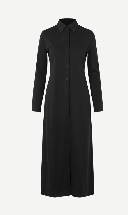 NEW, SAMSOE SAMSOE Cassi shirt dress 14230 in Black Size S #D5939