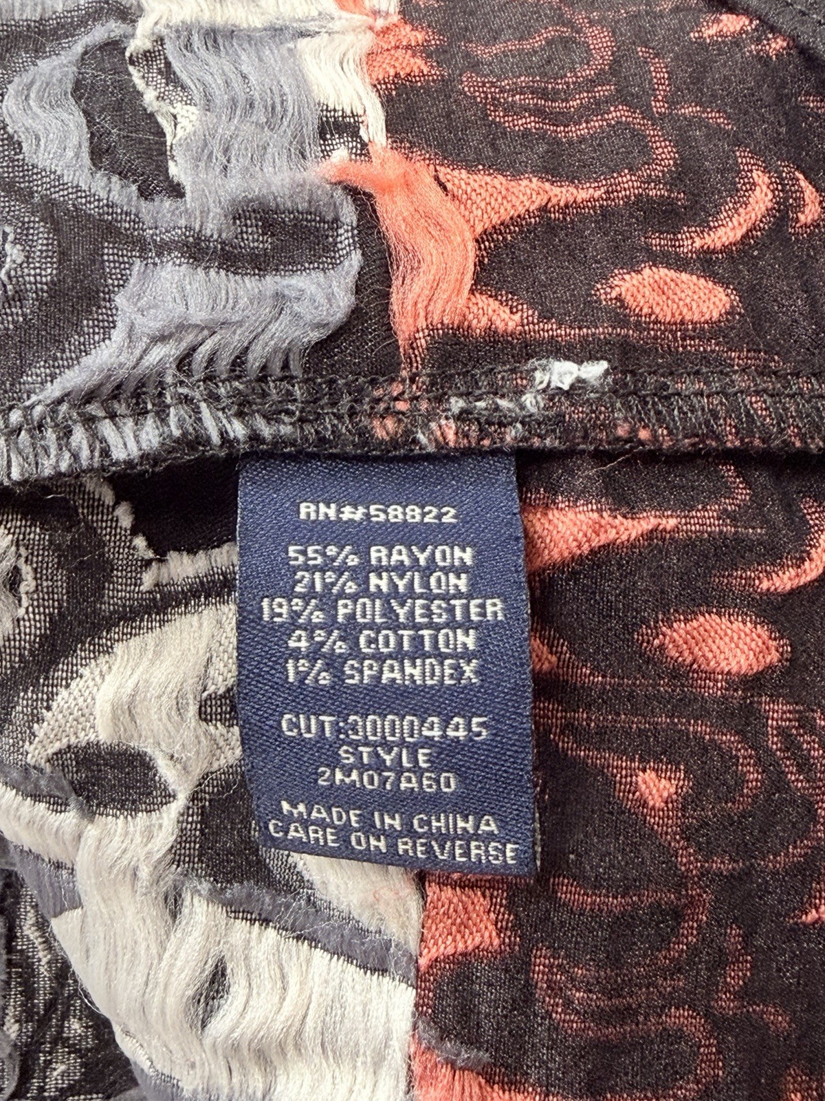 MAX EDITION Jacquard Smocked Top Fit-and-Flare dress Black /Coral Size S/M