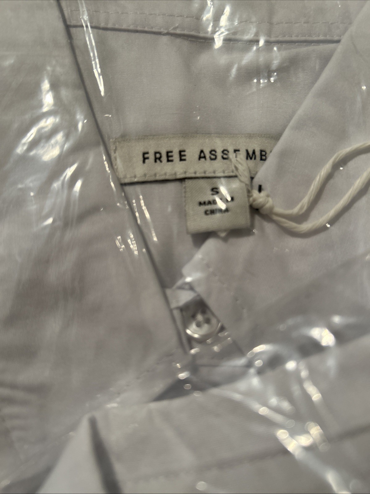 Women’s Free Assembly Small Mini Shirt Dress NWT Vivid White